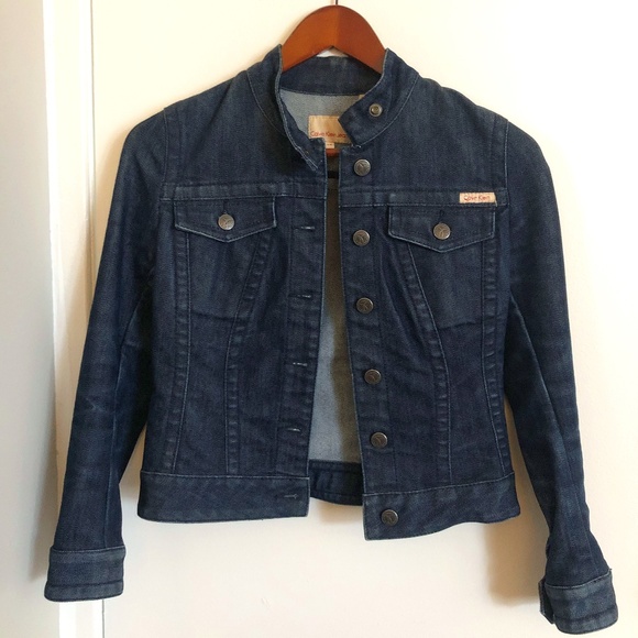 Women Calvin Klein Jean Denim Jacket (xs) - Picture 3 of 9